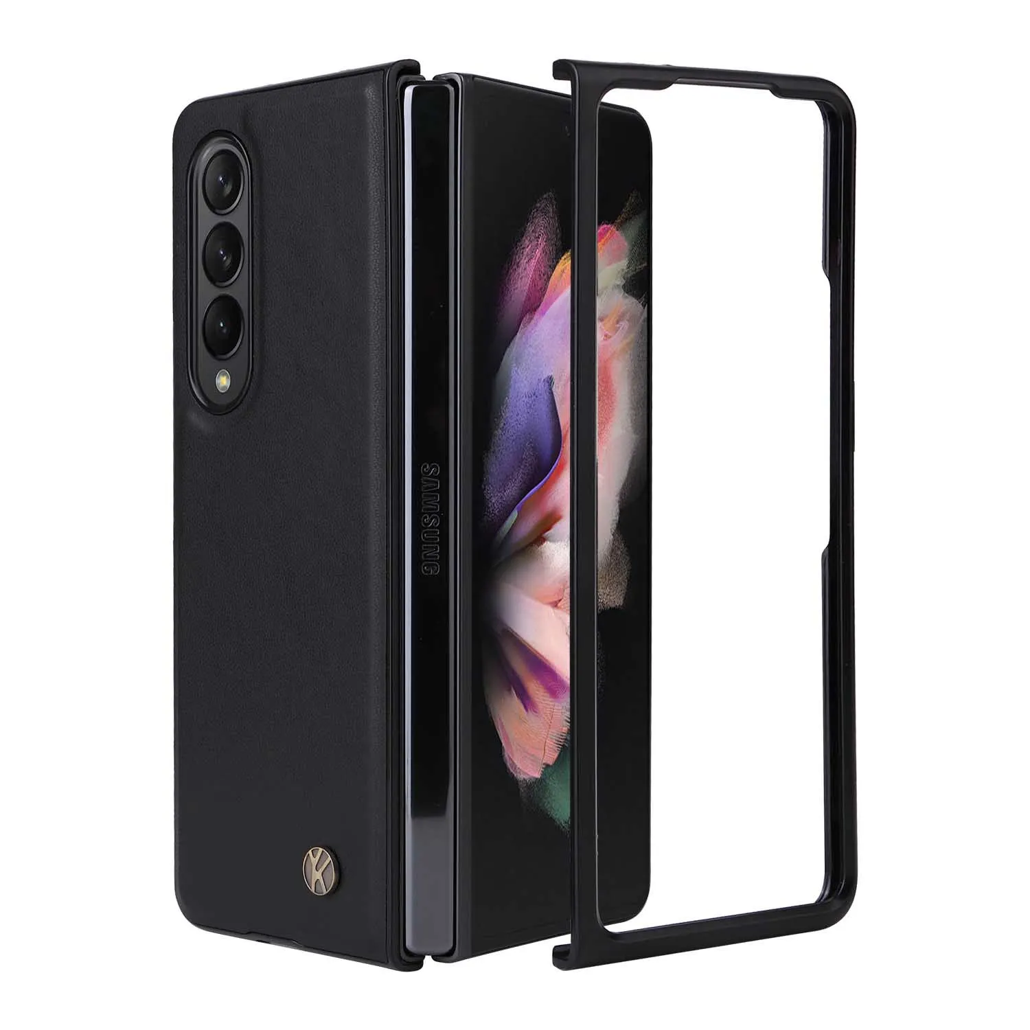 For Samsung Galaxy Z Fold 4 3 Fold4 Fold3 5G PU Leather Cover Ultra Slim Hard PC Shockproof Business Style Phone Case