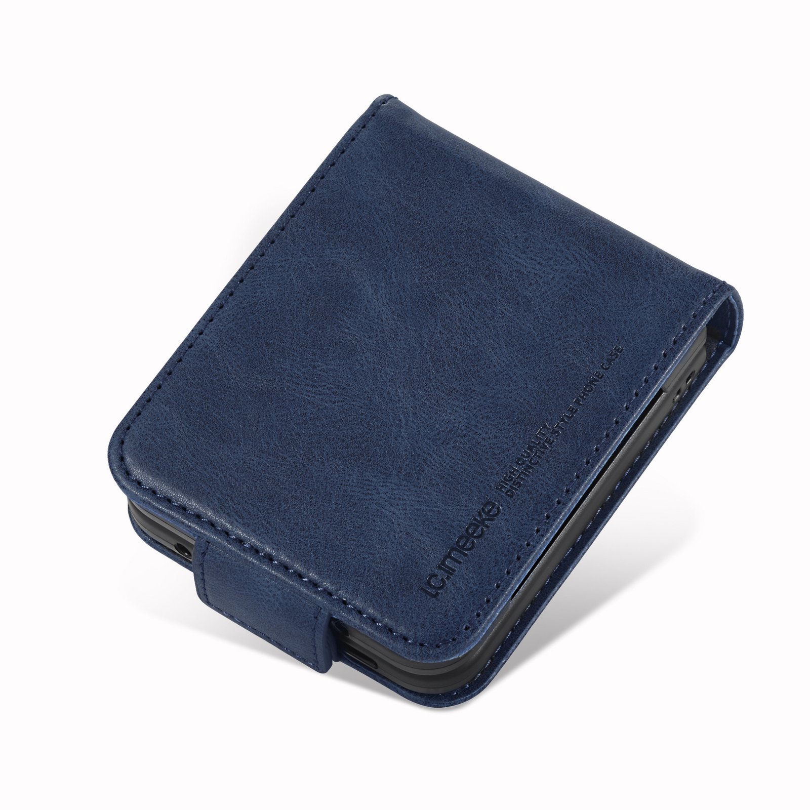 Folding Leather Cover For Samsung Galaxy Z Flip 3 4 Flip4 Flip3 5G Magnetic Protective Cards Solt Wallet Bag Business Phone Case