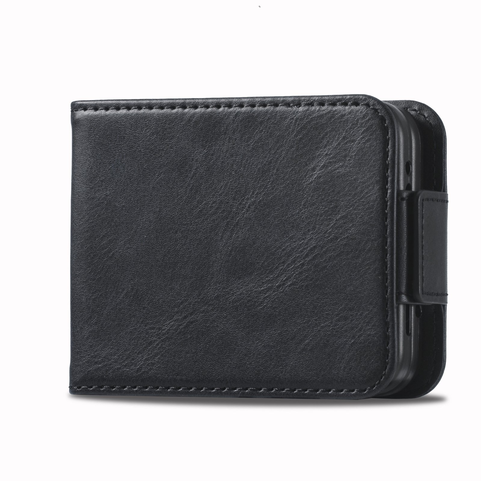 Folding Leather Cover For Samsung Galaxy Z Flip 3 4 Flip4 Flip3 5G Magnetic Protective Cards Solt Wallet Bag Business Phone Case