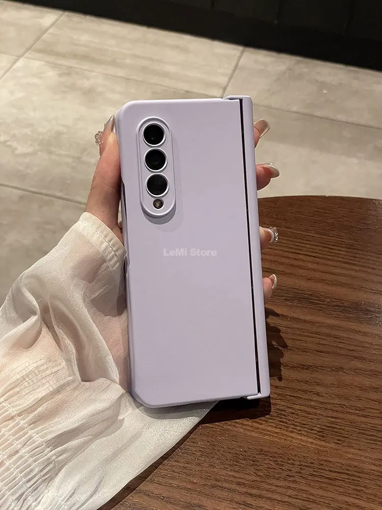 For Samsung Galaxy Z Fold 4 5 Case Skin sensation Phone Case for Z Fold 3 Hinge Protective Cover