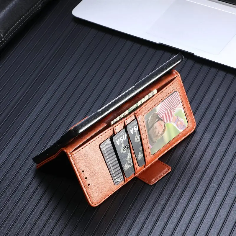 Magnetic Flip Phone Case For Samsung Galaxy Z Fold 5 4 3 Fold Phone Cover Shockproof Phone Cover With Pen Holder(Exclude Pen)