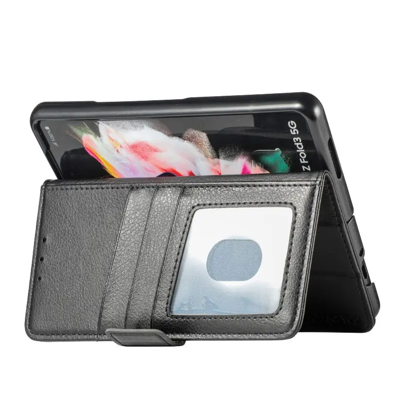 Magnetic Flip Phone Case For Samsung Galaxy Z Fold 5 4 3 Fold Phone Cover Shockproof Phone Cover With Pen Holder(Exclude Pen)