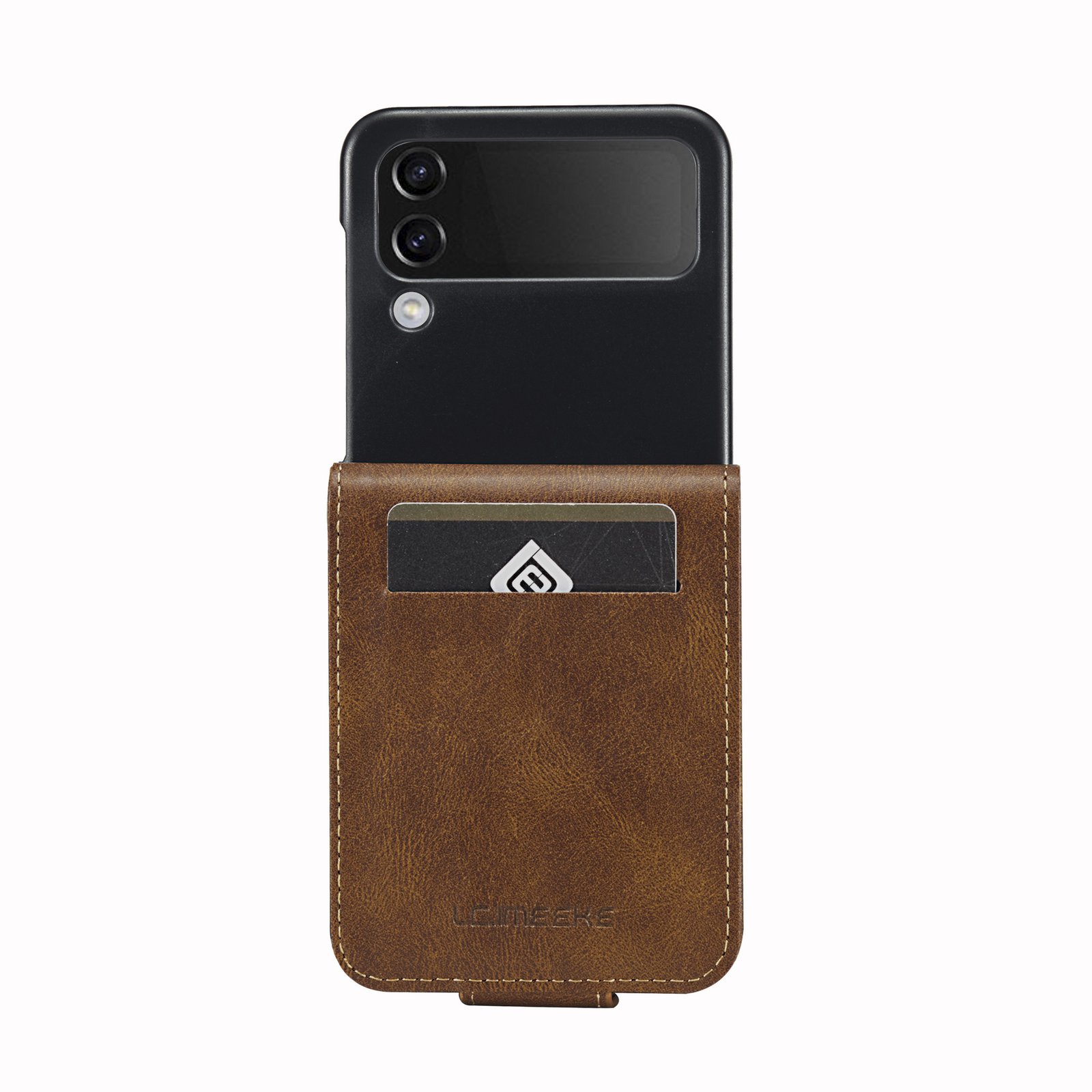 Folding Leather Cover For Samsung Galaxy Z Flip 3 4 Flip4 Flip3 5G Magnetic Protective Cards Solt Wallet Bag Business Phone Case