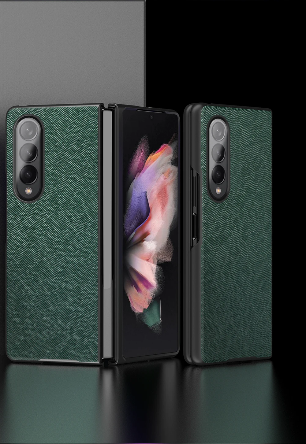 DIY Luxury Leopard Print Bracelet Pearl Strap Leather Case For Samsung Galaxy Z Fold4 Case for Galaxy Z Fold 5 Case Z Fold 3 2 1