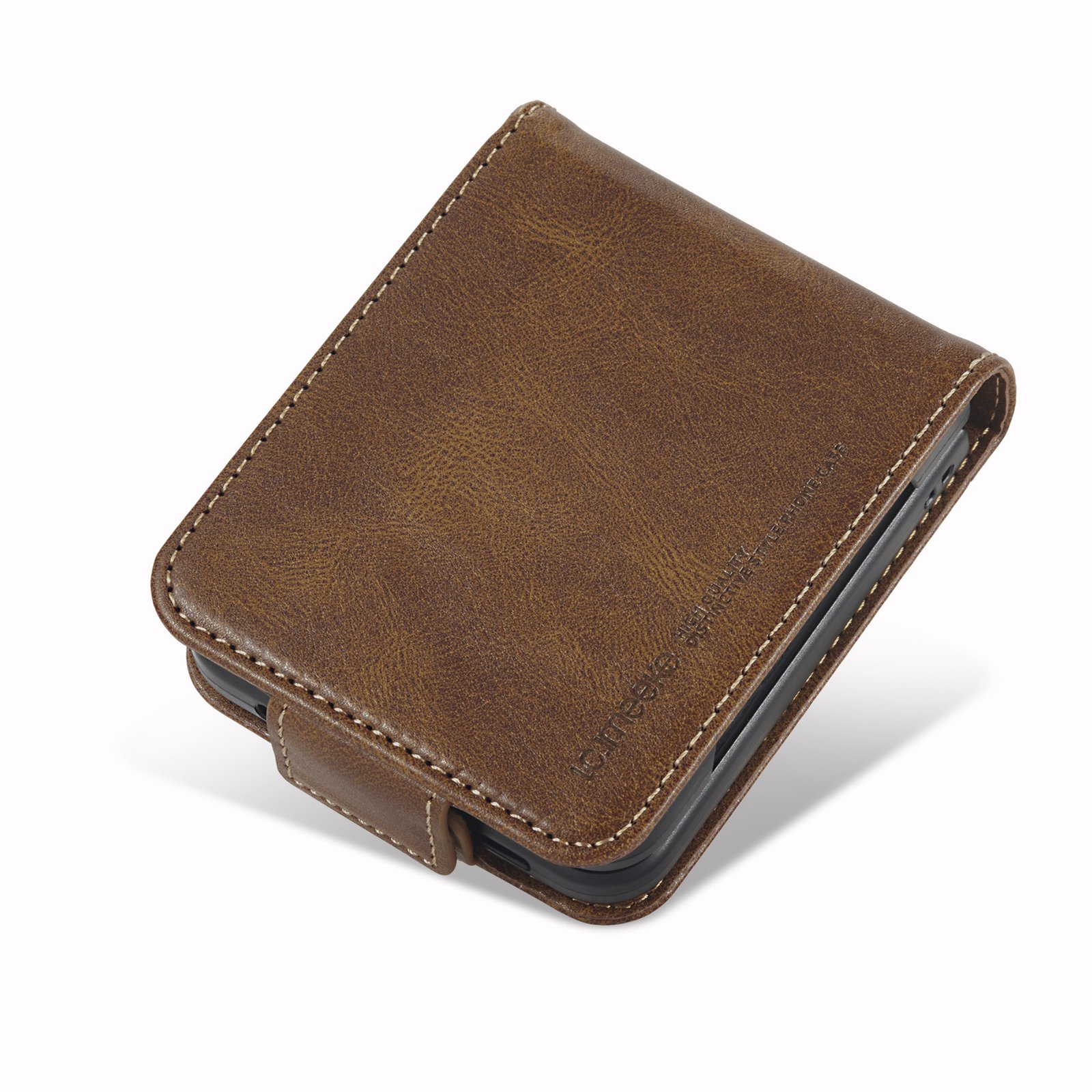 Folding Leather Cover For Samsung Galaxy Z Flip 3 4 Flip4 Flip3 5G Magnetic Protective Cards Solt Wallet Bag Business Phone Case