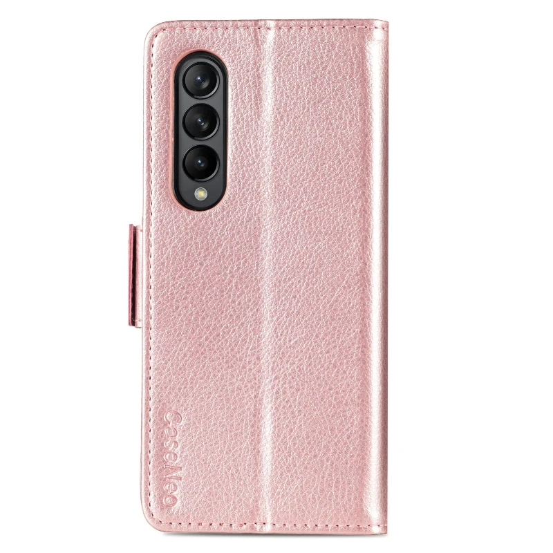 Magnetic Flip Phone Case For Samsung Galaxy Z Fold 5 4 3 Fold Phone Cover Shockproof Phone Cover With Pen Holder(Exclude Pen)