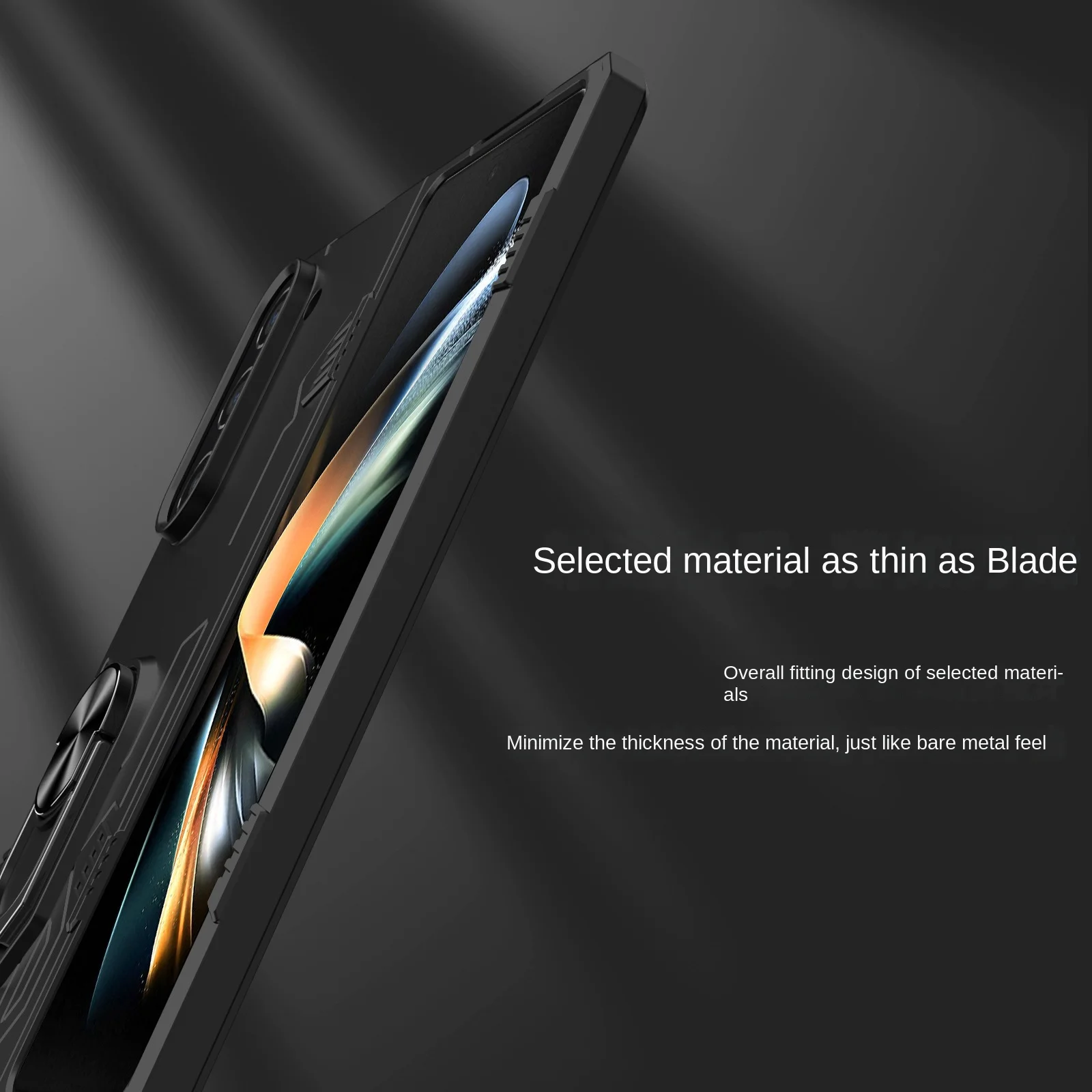 Ring Bracket Phone Case for Samsung Galaxy Z Fold 5 4 3 Fold5 Fold4 Fold3 Magnetic Plastic Fall Prevention Cover
