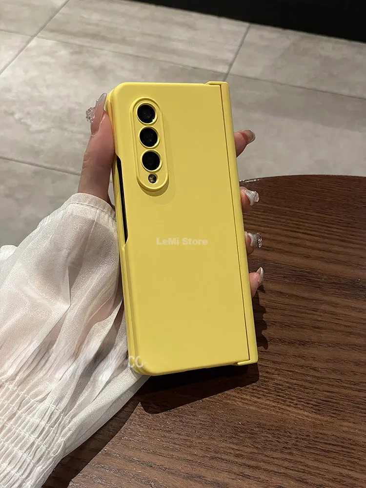 For Samsung Galaxy Z Fold 4 5 Case Skin sensation Phone Case for Z Fold 3 Hinge Protective Cover