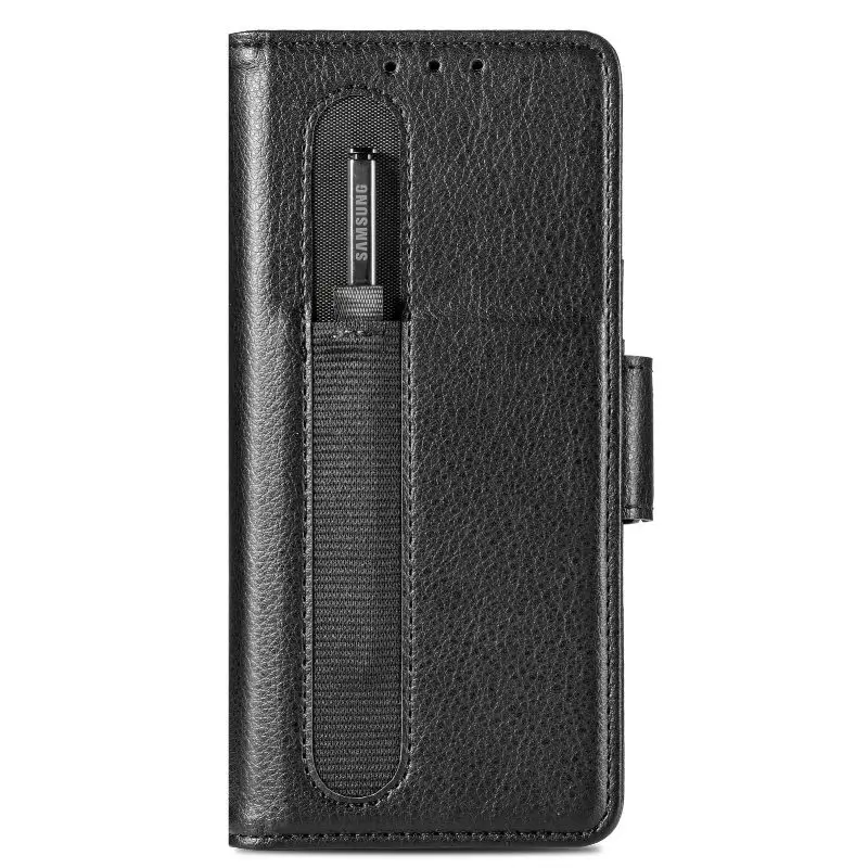 Magnetic Flip Phone Case For Samsung Galaxy Z Fold 5 4 3 Fold Phone Cover Shockproof Phone Cover With Pen Holder(Exclude Pen)