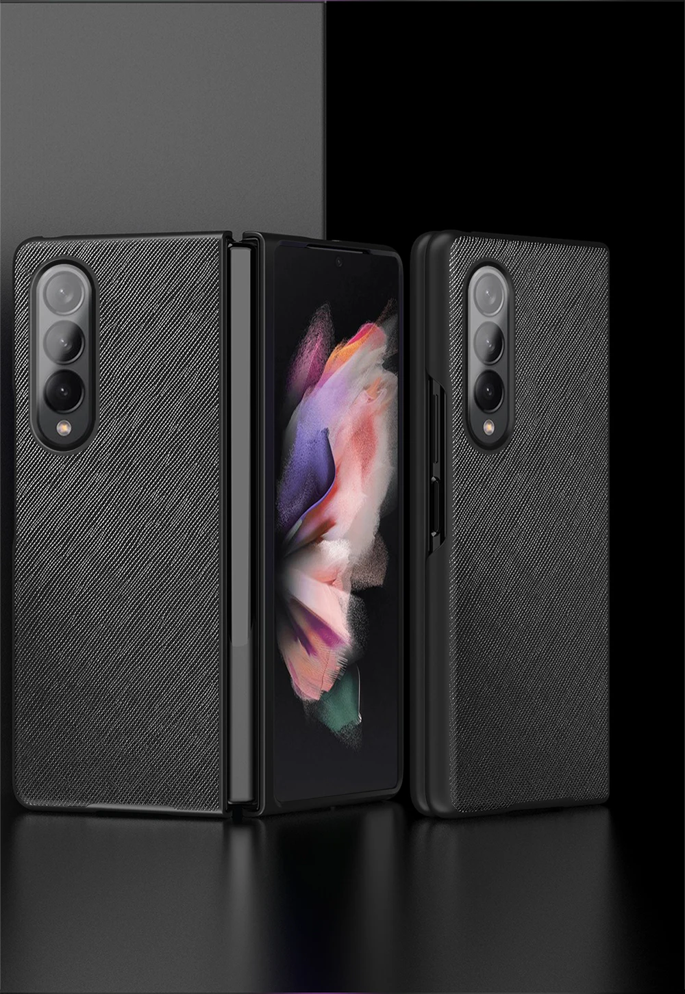 DIY Luxury Leopard Print Bracelet Pearl Strap Leather Case For Samsung Galaxy Z Fold4 Case for Galaxy Z Fold 5 Case Z Fold 3 2 1
