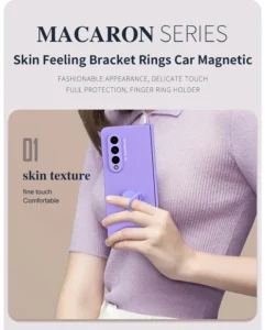 Matte Frosted Car Magnetic with Screen Protector Fashion Phone Case for Samsung Galaxy Z Fold5 Fold4 Fold3 Fold2 Protective Case 15