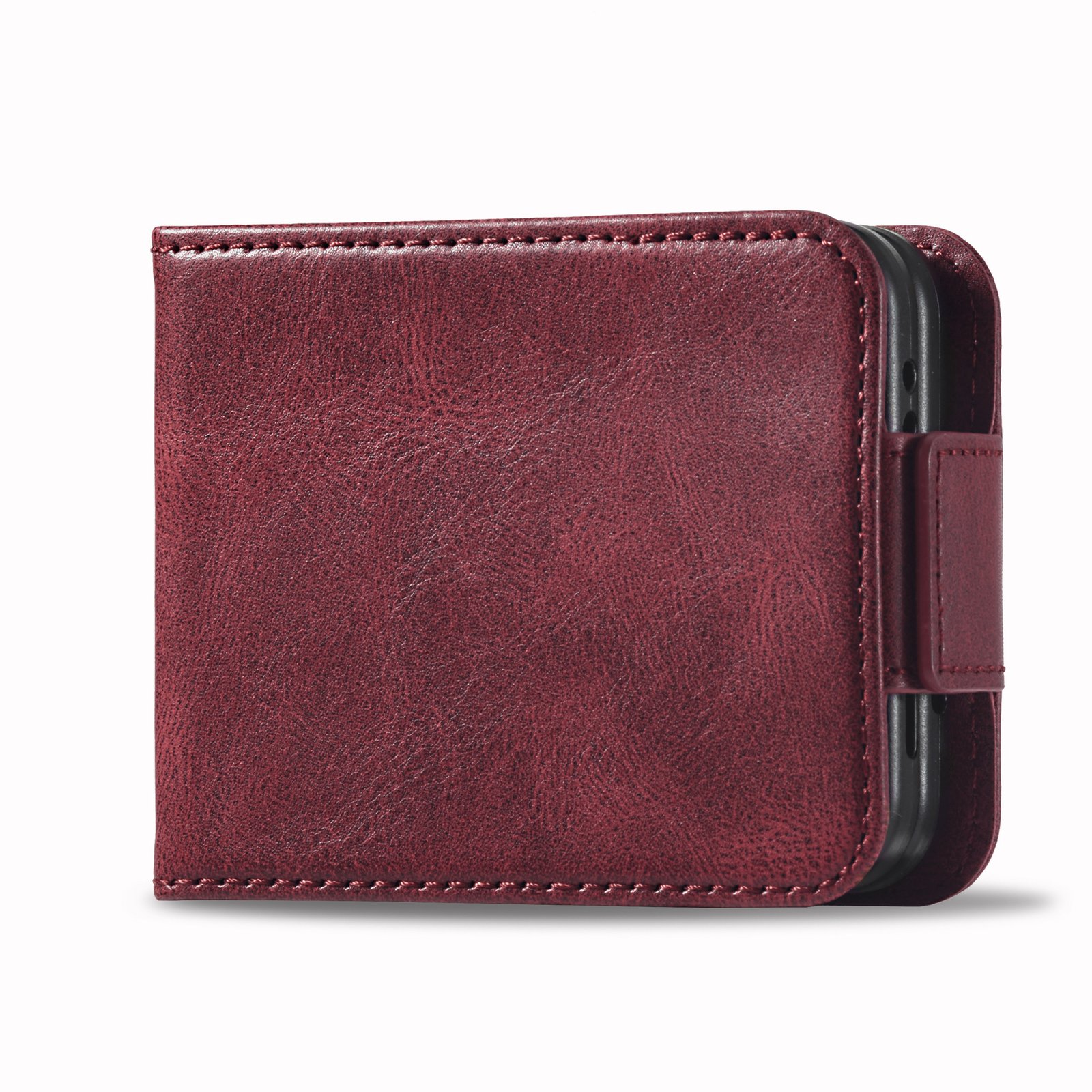 Folding Leather Cover For Samsung Galaxy Z Flip 3 4 Flip4 Flip3 5G Magnetic Protective Cards Solt Wallet Bag Business Phone Case