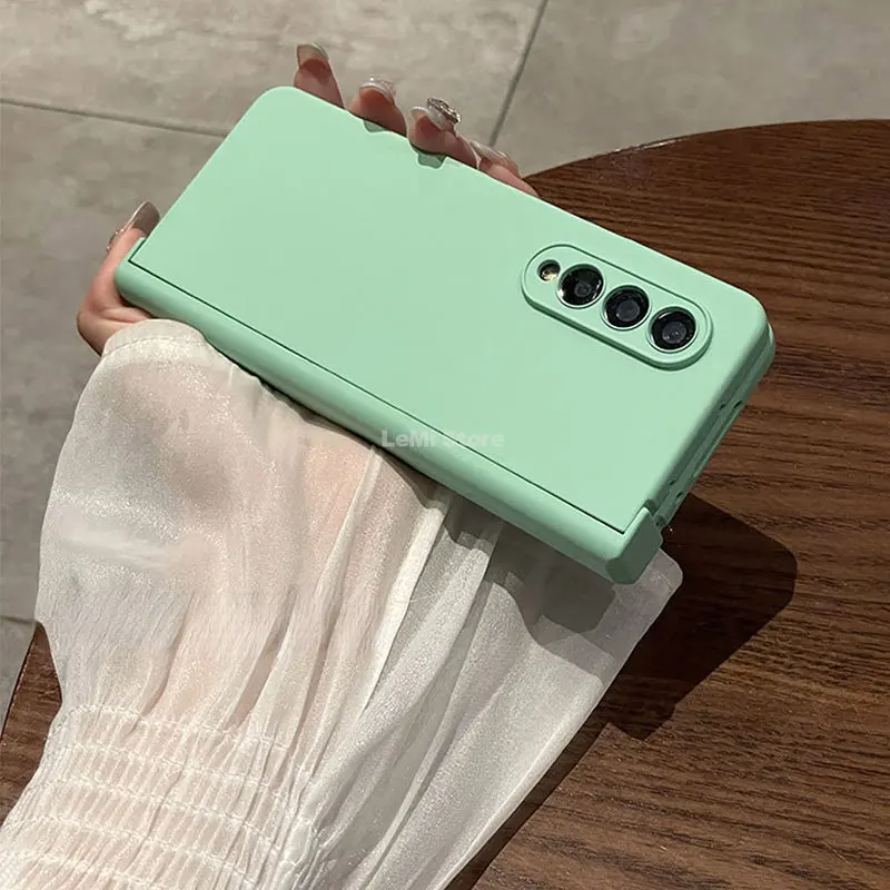 For Samsung Galaxy Z Fold 4 5 Case Skin sensation Phone Case for Z Fold 3 Hinge Protective Cover