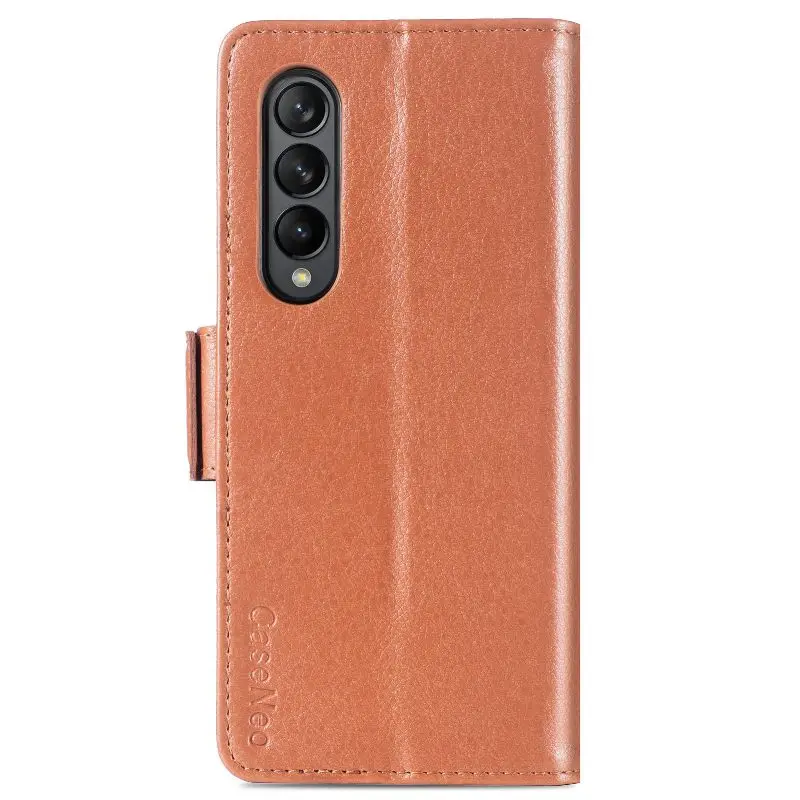 Magnetic Flip Phone Case For Samsung Galaxy Z Fold 5 4 3 Fold Phone Cover Shockproof Phone Cover With Pen Holder(Exclude Pen)
