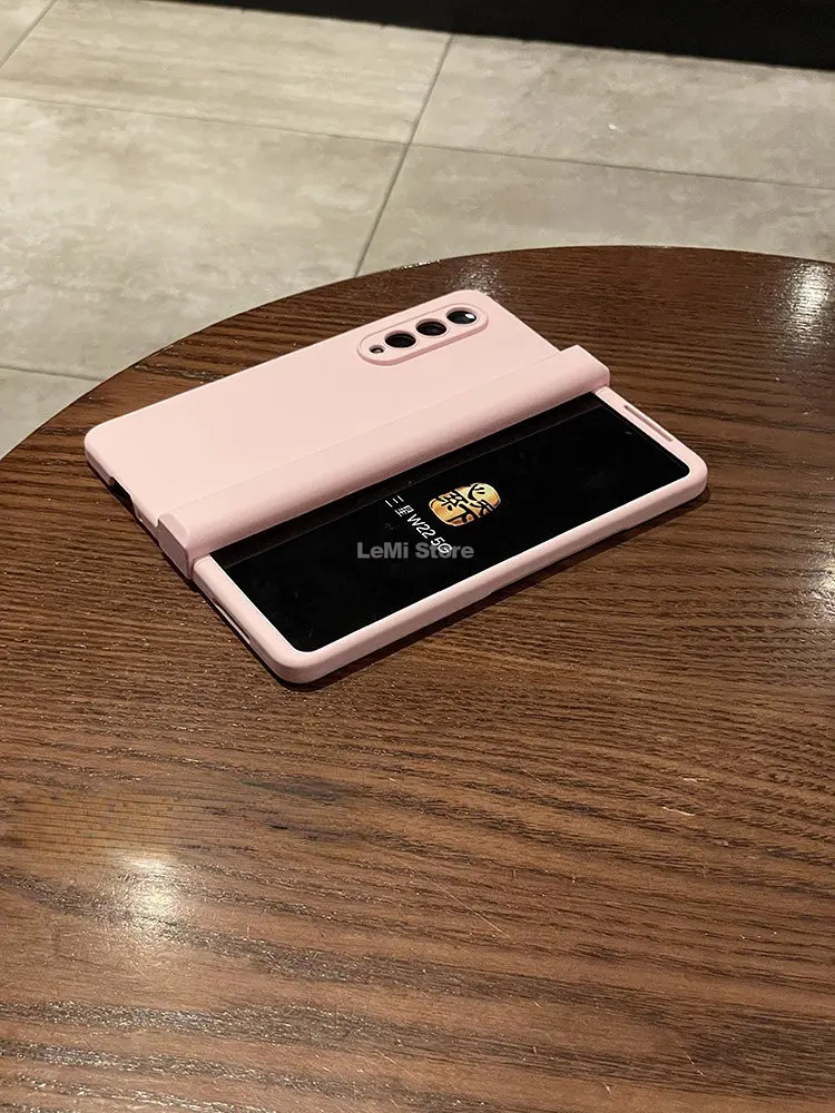 For Samsung Galaxy Z Fold 4 5 Case Skin sensation Phone Case for Z Fold 3 Hinge Protective Cover