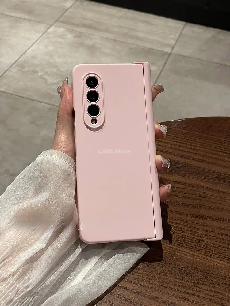 For Samsung Galaxy Z Fold 4 5 Case Skin sensation Phone Case for Z Fold 3 Hinge Protective Cover