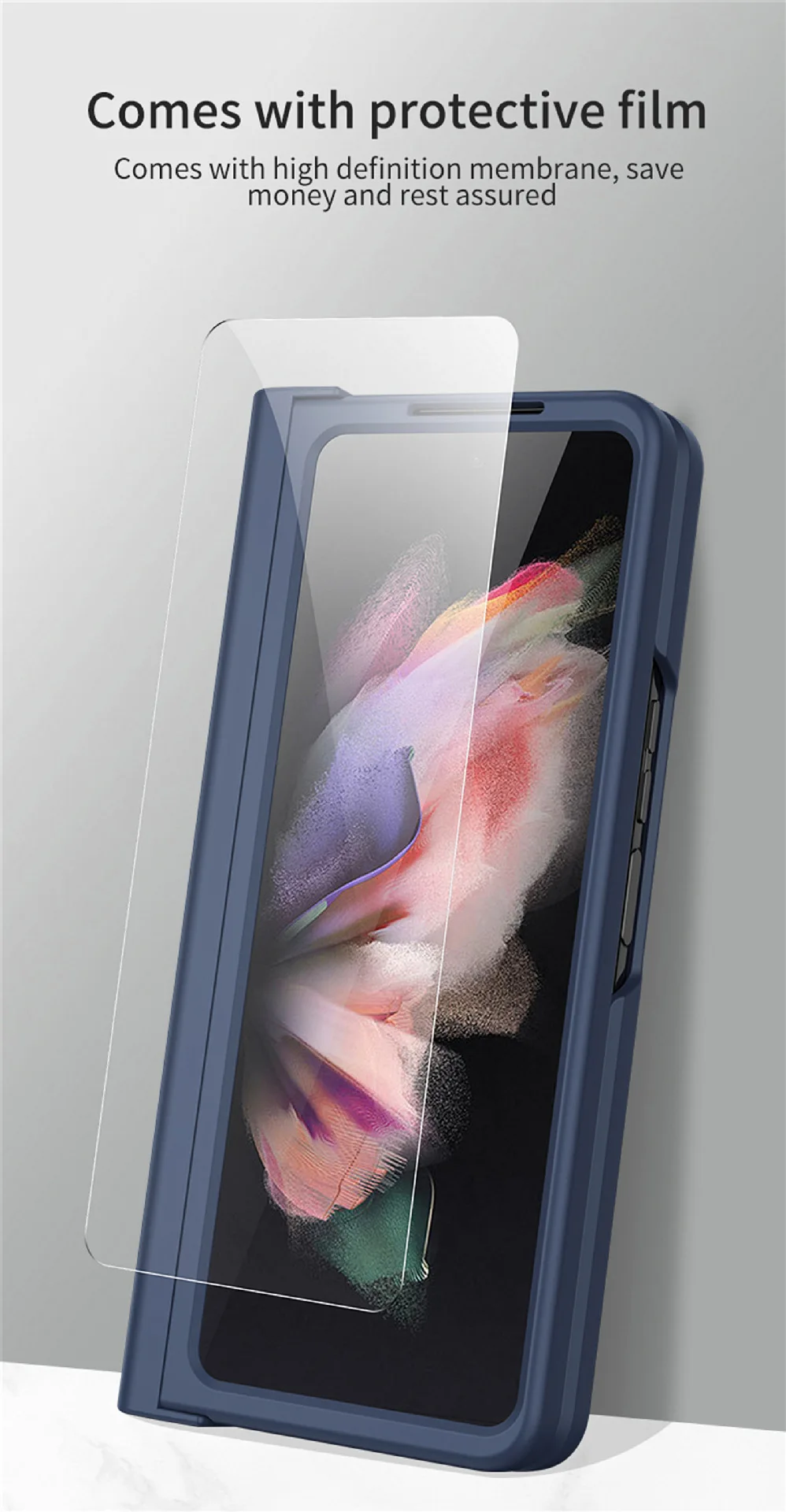 for Samsung Galaxy Z Fold 5 4 3 Phone Case 360° Liquid Matte Plain Color Pen Holder Cover Fine Hole Shell Antifall NonSlip Funda