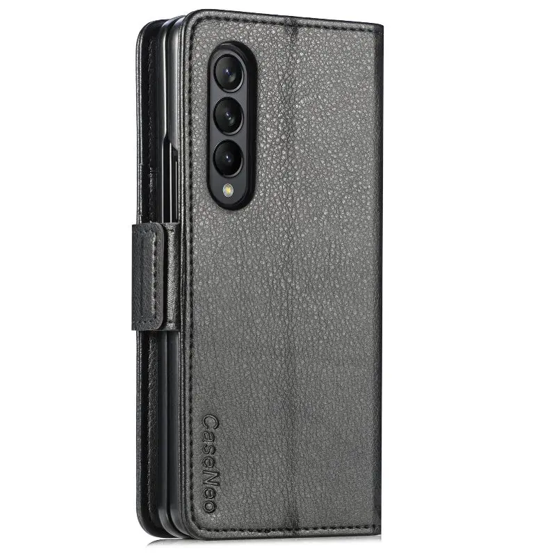 Magnetic Flip Phone Case For Samsung Galaxy Z Fold 5 4 3 Fold Phone Cover Shockproof Phone Cover With Pen Holder(Exclude Pen)