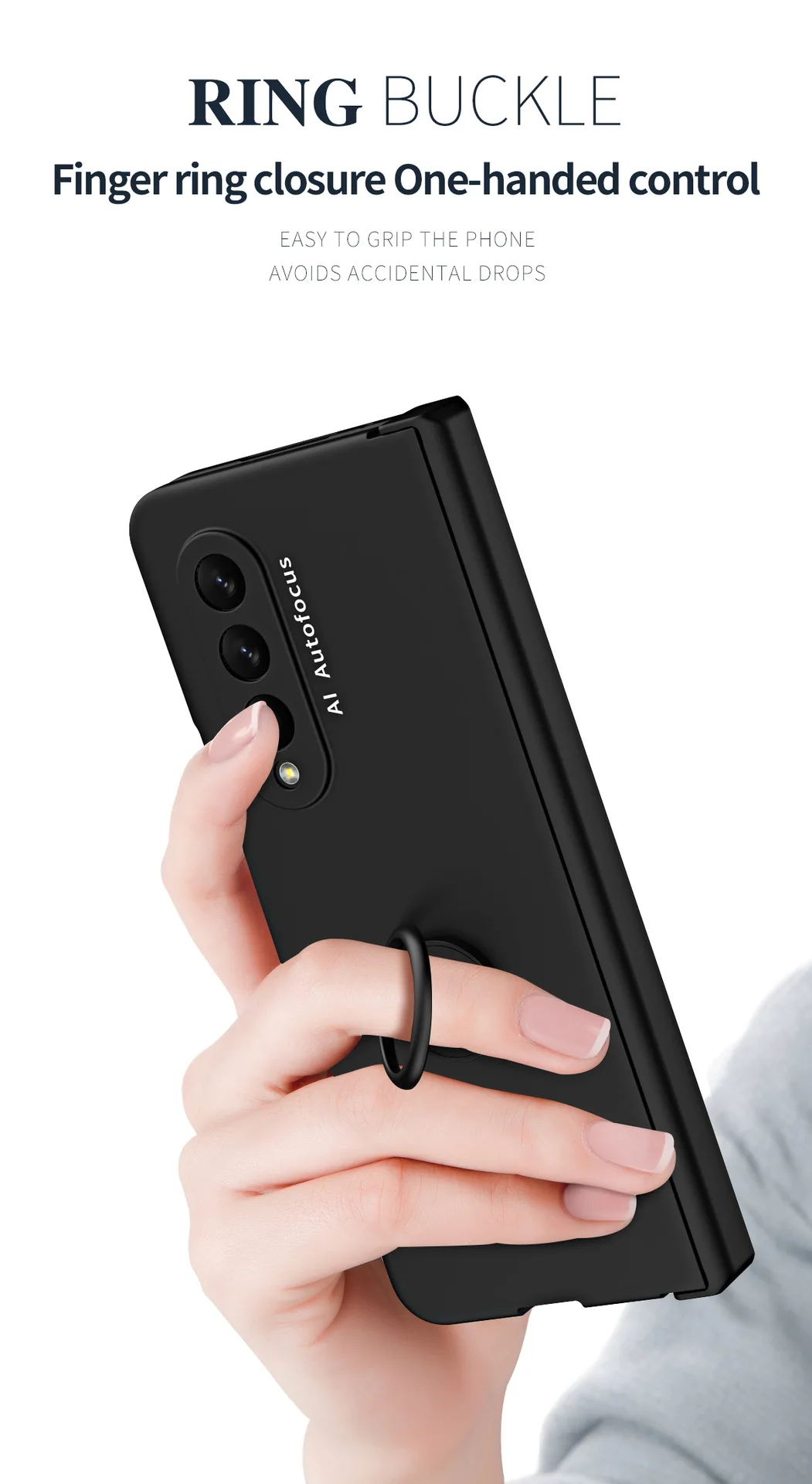 Matte Frosted Car Magnetic with Screen Protector Fashion Phone Case for Samsung Galaxy Z Fold5 Fold4 Fold3 Fold2 Protective Case