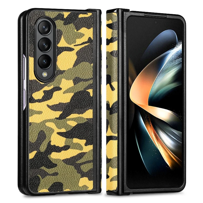 Printing camouflage Phone Case For Samsung Galaxy Z Fold 4 3 360° Full Protection Shockproof Holder Flip Fold Back Cover 9