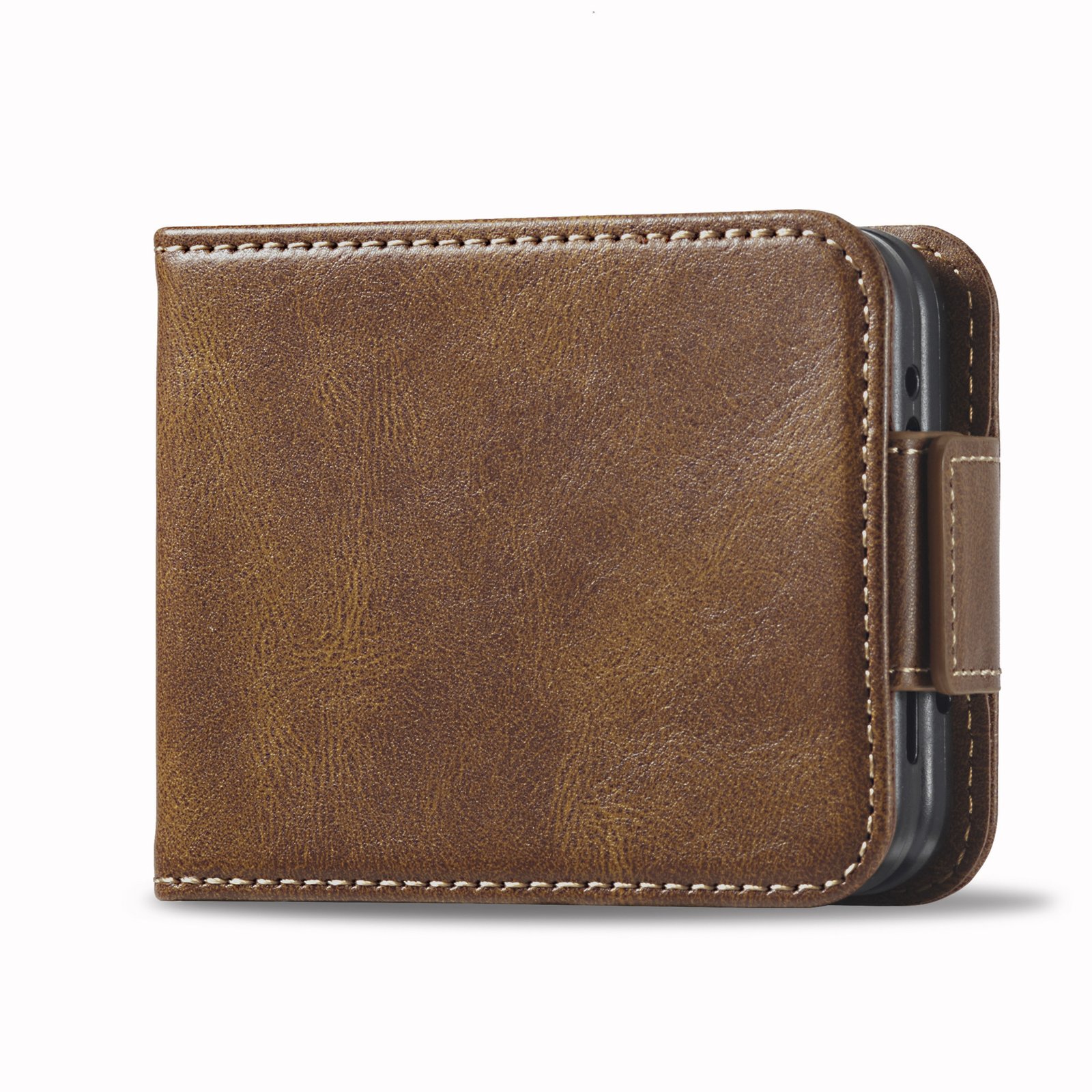 Folding Leather Cover For Samsung Galaxy Z Flip 3 4 Flip4 Flip3 5G Magnetic Protective Cards Solt Wallet Bag Business Phone Case