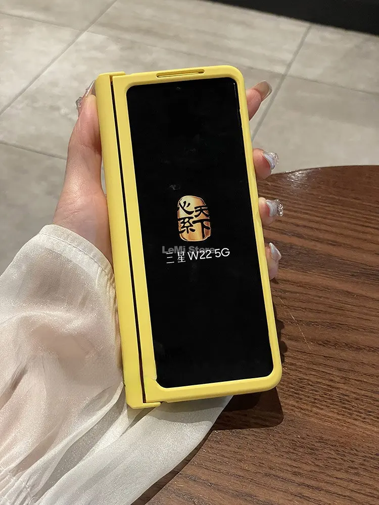 For Samsung Galaxy Z Fold 4 5 Case Skin sensation Phone Case for Z Fold 3 Hinge Protective Cover
