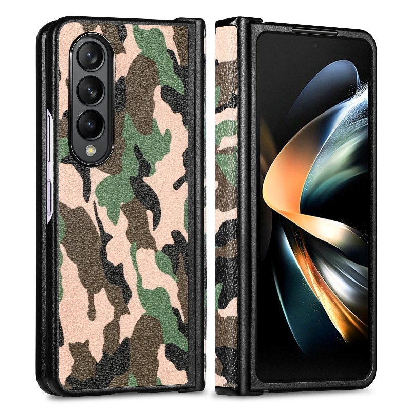 Printing camouflage Phone Case For Samsung Galaxy Z Fold 4 3 360° Full Protection Shockproof Holder Flip Fold Back Cover 8