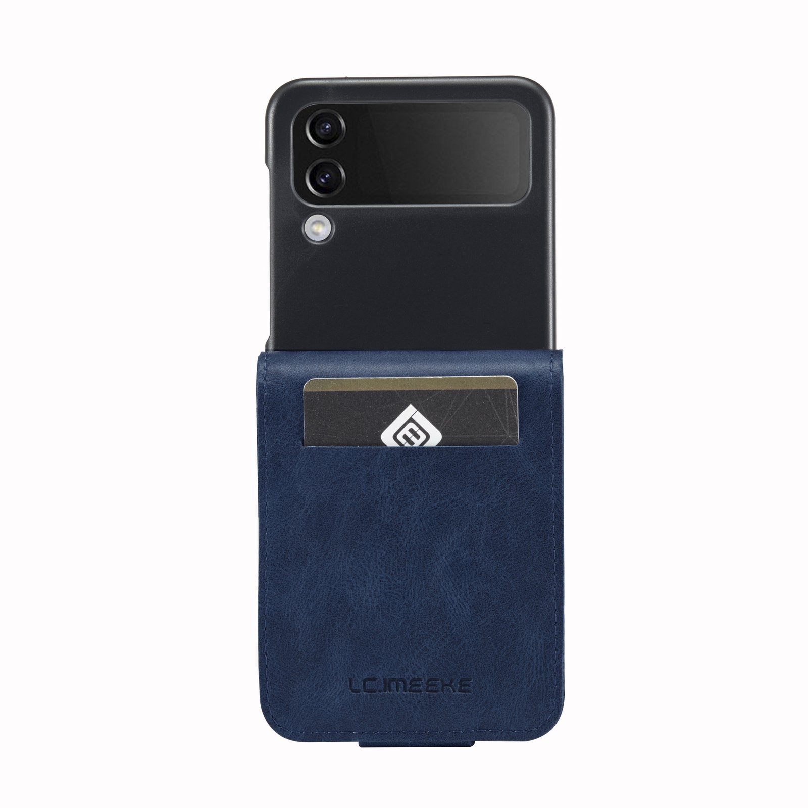 Folding Leather Cover For Samsung Galaxy Z Flip 3 4 Flip4 Flip3 5G Magnetic Protective Cards Solt Wallet Bag Business Phone Case