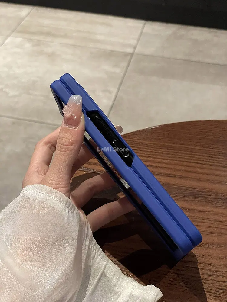 For Samsung Galaxy Z Fold 4 5 Case Skin sensation Phone Case for Z Fold 3 Hinge Protective Cover