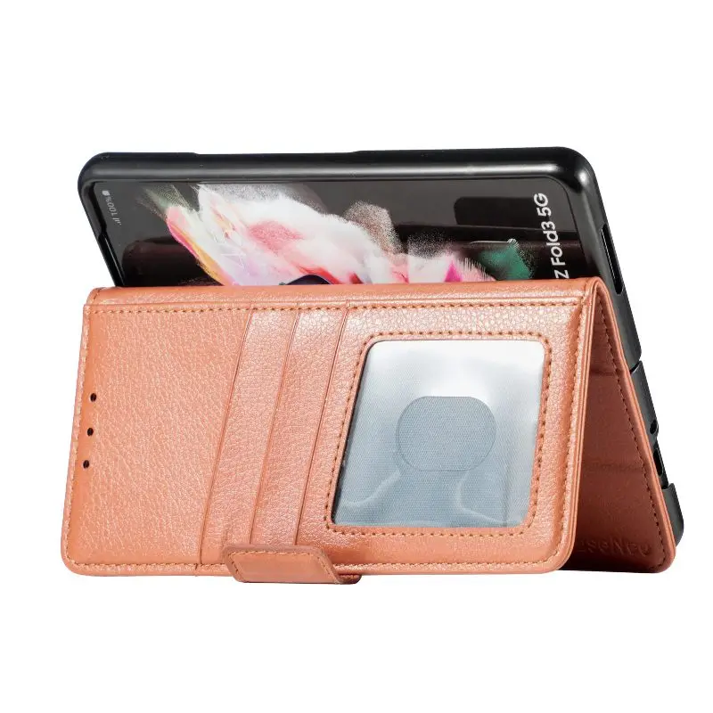 Magnetic Flip Phone Case For Samsung Galaxy Z Fold 5 4 3 Fold Phone Cover Shockproof Phone Cover With Pen Holder(Exclude Pen)
