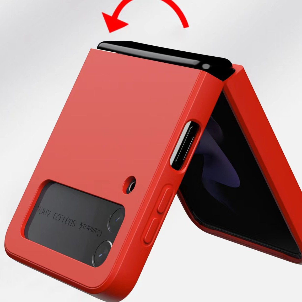 Liquid Silicone Phone Case For Samsung Galaxy Z Flip 4 Flip3 Flip4 Flip3 5G Ring Holder Stand Kickstand Shockproof Folding Cover