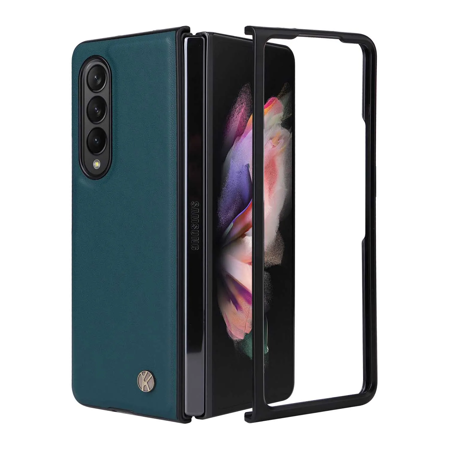 For Samsung Galaxy Z Fold 4 3 Fold4 Fold3 5G PU Leather Cover Ultra Slim Hard PC Shockproof Business Style Phone Case