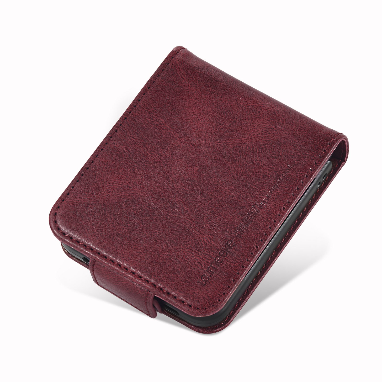Folding Leather Cover For Samsung Galaxy Z Flip 3 4 Flip4 Flip3 5G Magnetic Protective Cards Solt Wallet Bag Business Phone Case