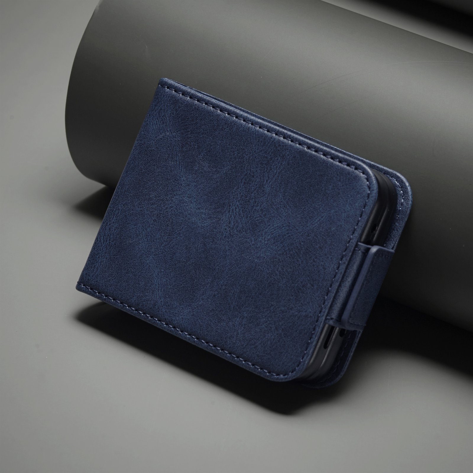 Folding Leather Cover For Samsung Galaxy Z Flip 3 4 Flip4 Flip3 5G Magnetic Protective Cards Solt Wallet Bag Business Phone Case