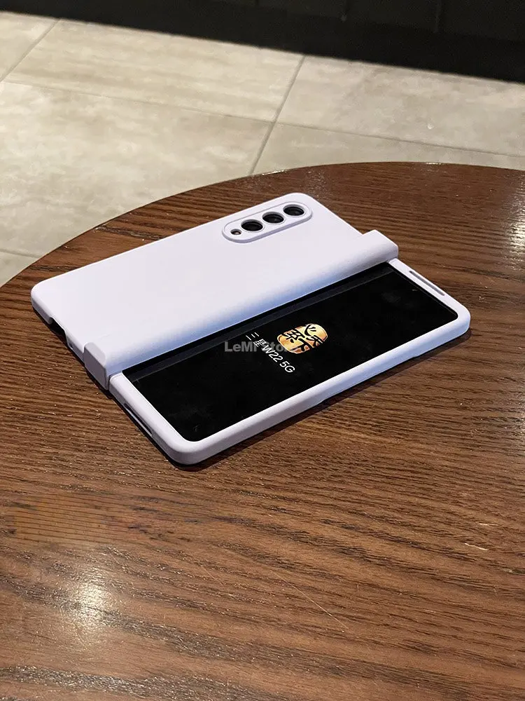 For Samsung Galaxy Z Fold 4 5 Case Skin sensation Phone Case for Z Fold 3 Hinge Protective Cover
