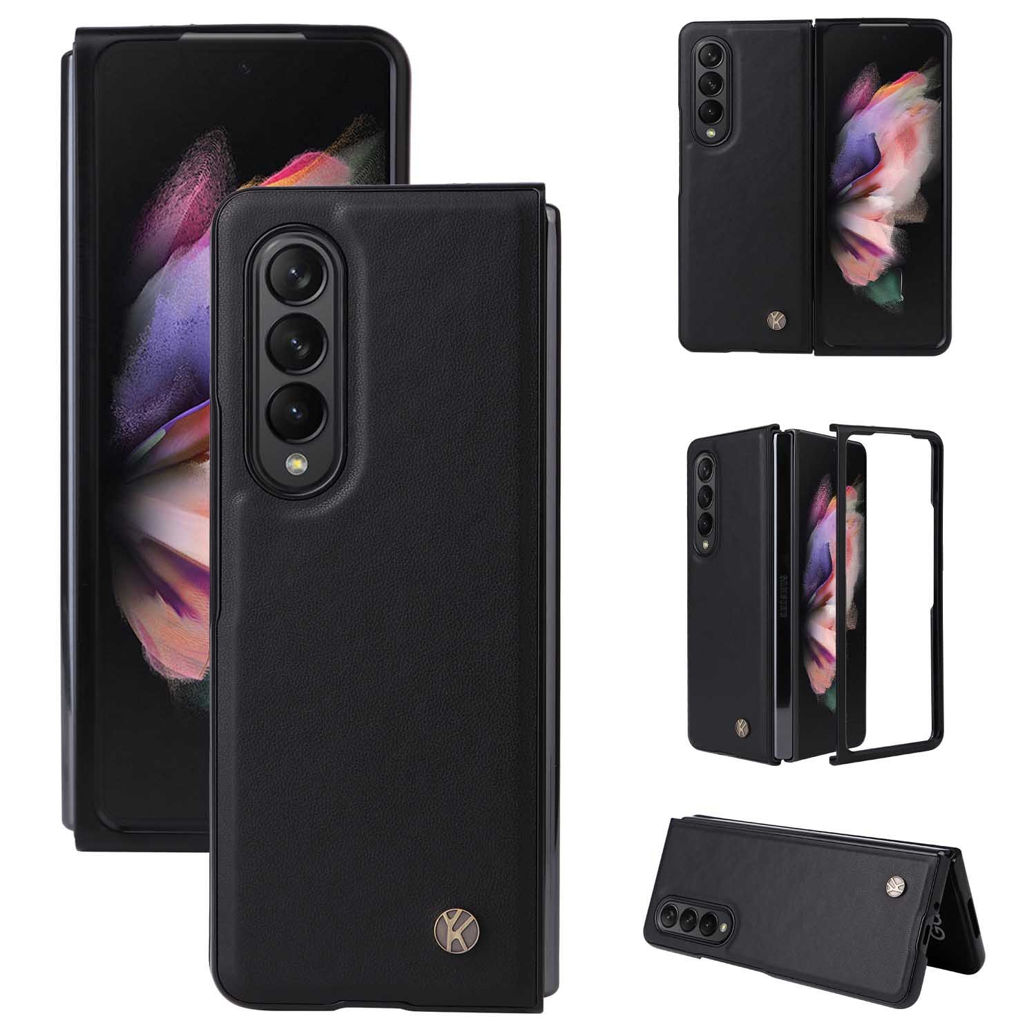 For Samsung Galaxy Z Fold 4 3 Fold4 Fold3 5G PU Leather Cover Ultra Slim Hard PC Shockproof Business Style Phone Case