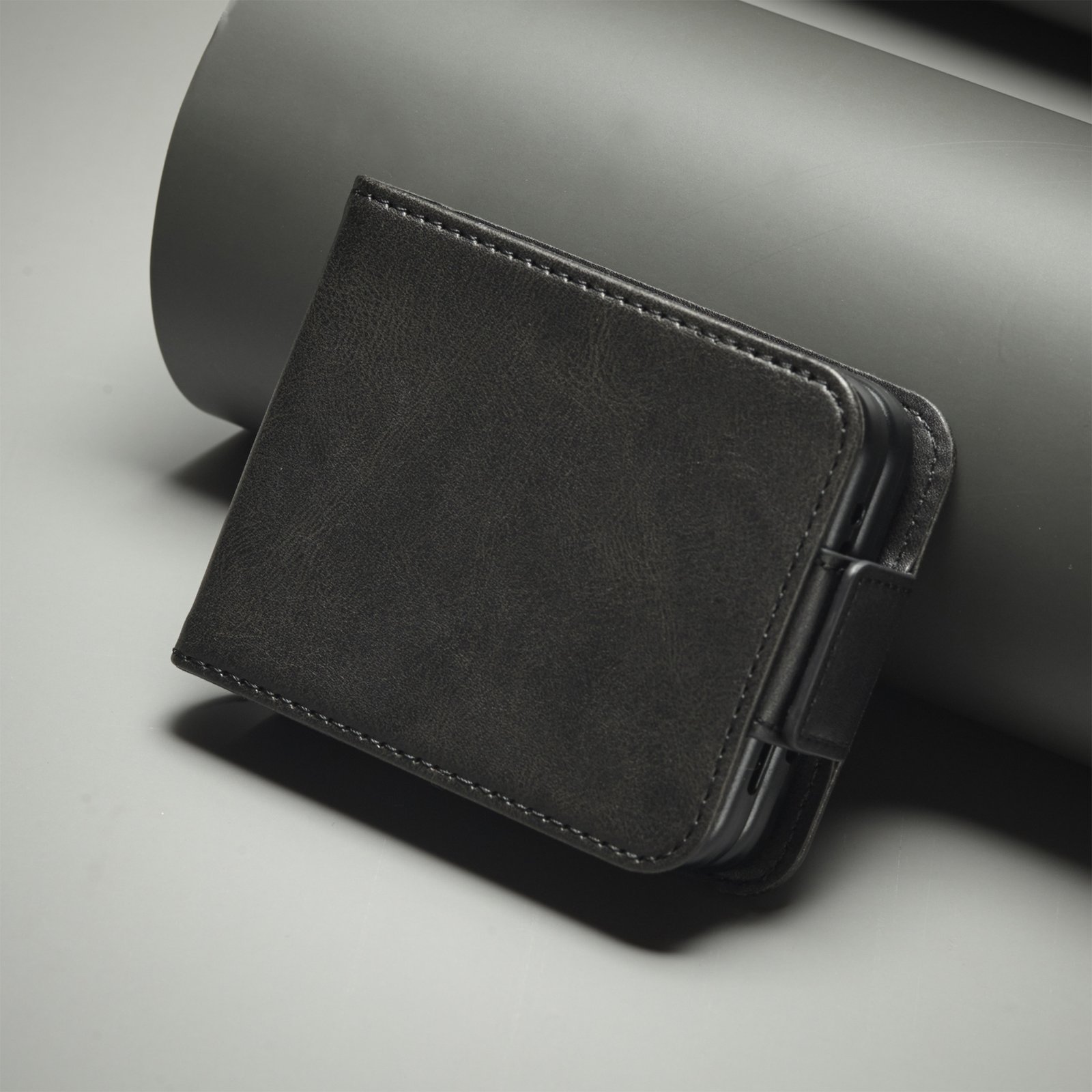 Folding Leather Cover For Samsung Galaxy Z Flip 3 4 Flip4 Flip3 5G Magnetic Protective Cards Solt Wallet Bag Business Phone Case