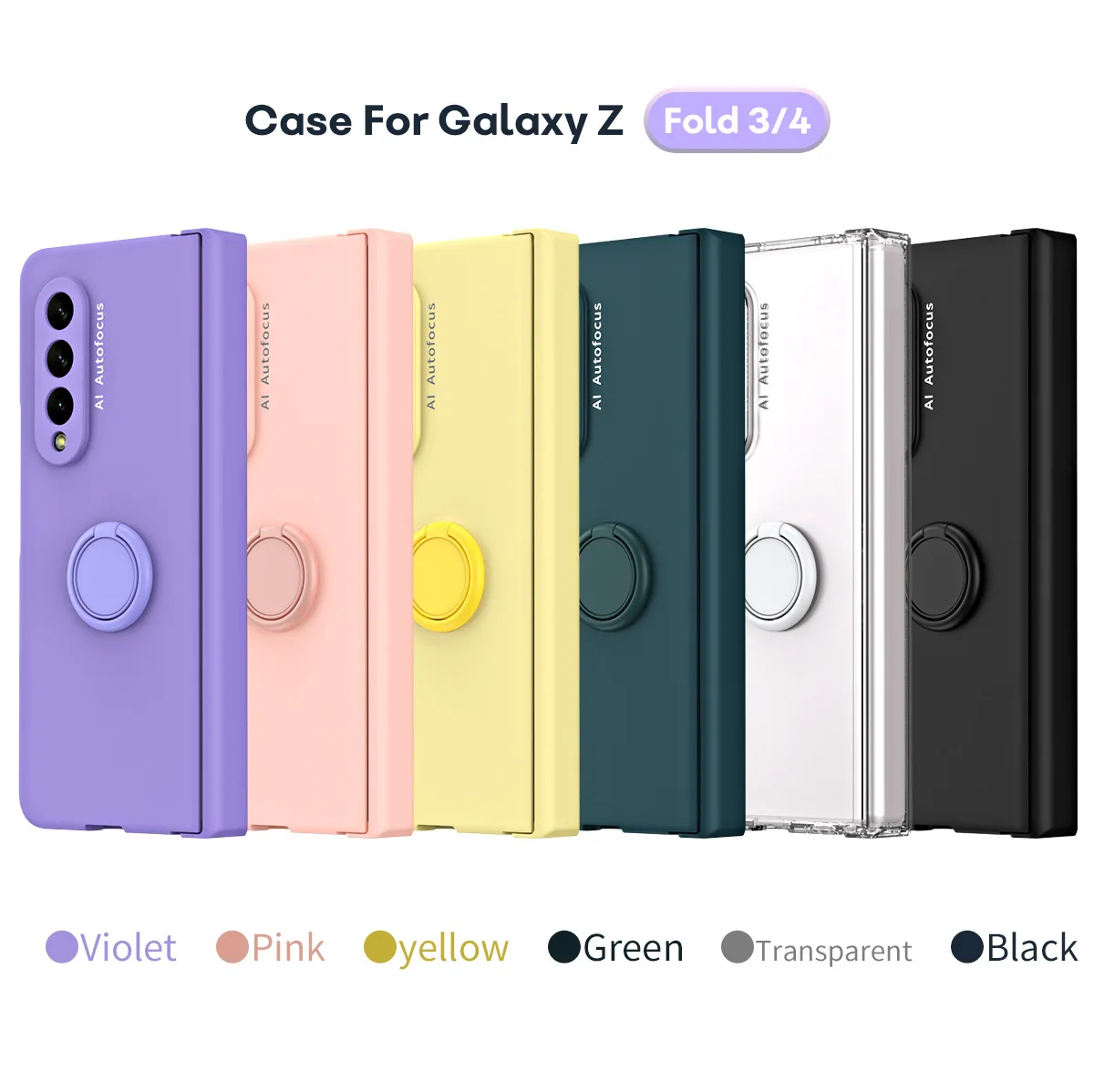 Matte Frosted Car Magnetic with Screen Protector Fashion Phone Case for Samsung Galaxy Z Fold5 Fold4 Fold3 Fold2 Protective Case