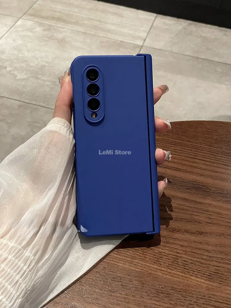 For Samsung Galaxy Z Fold 4 5 Case Skin sensation Phone Case for Z Fold 3 Hinge Protective Cover