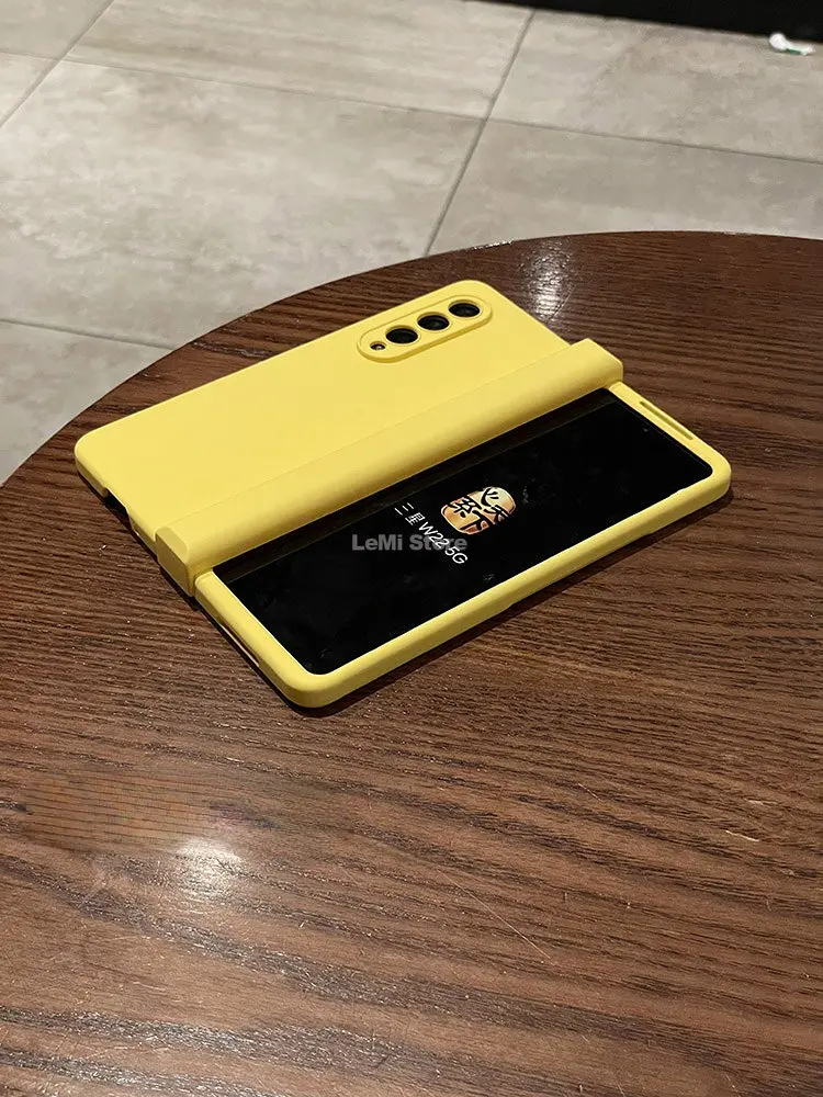 For Samsung Galaxy Z Fold 4 5 Case Skin sensation Phone Case for Z Fold 3 Hinge Protective Cover