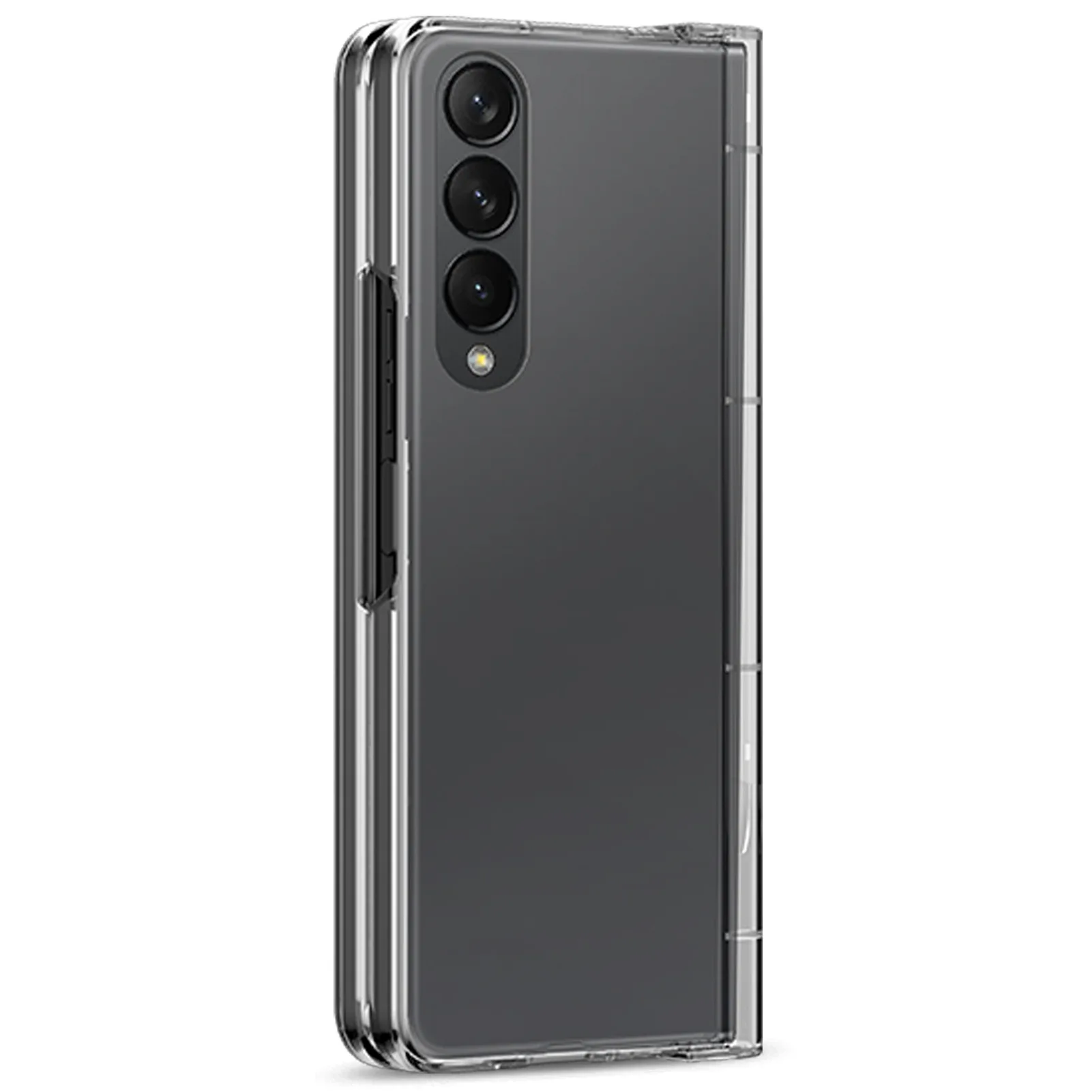 for Samsung Galaxy Z Fold 5 4 3 Phone Case 360° Liquid Matte Plain Color Pen Holder Cover Fine Hole Shell Antifall NonSlip Funda