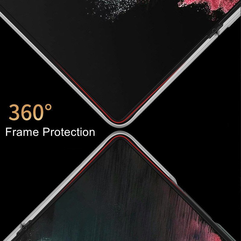 Ahockproof Armor Stand Case For Samsung Galaxy Z Fold 4 Funda Bracket Hard Case for Fold 4 Folding Cover Full Lens Protect Shell