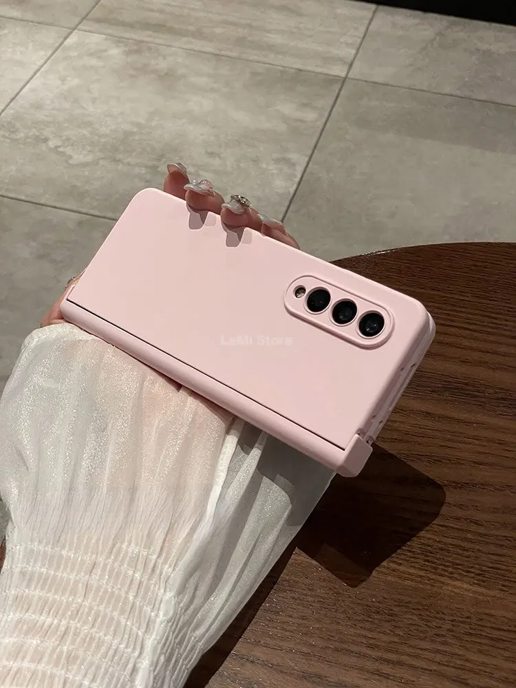 For Samsung Galaxy Z Fold 4 5 Case Skin sensation Phone Case for Z Fold 3 Hinge Protective Cover
